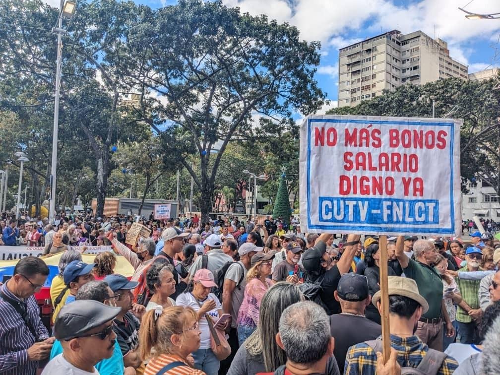 Protestas de docentes en Mérida 2024